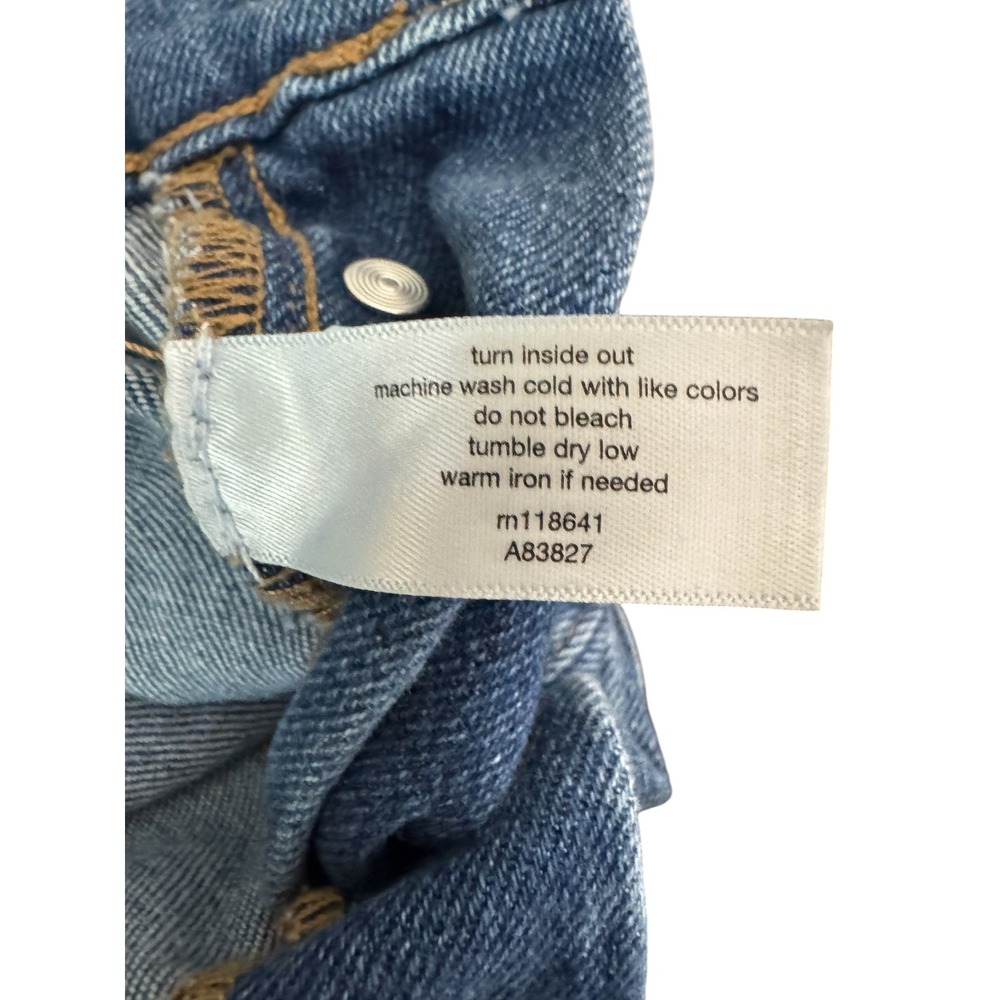Lane Bryant Boyfriend Denim Shortalls Rainbow Straps Blue Overalls Womens 16 - Picture 5 of 6